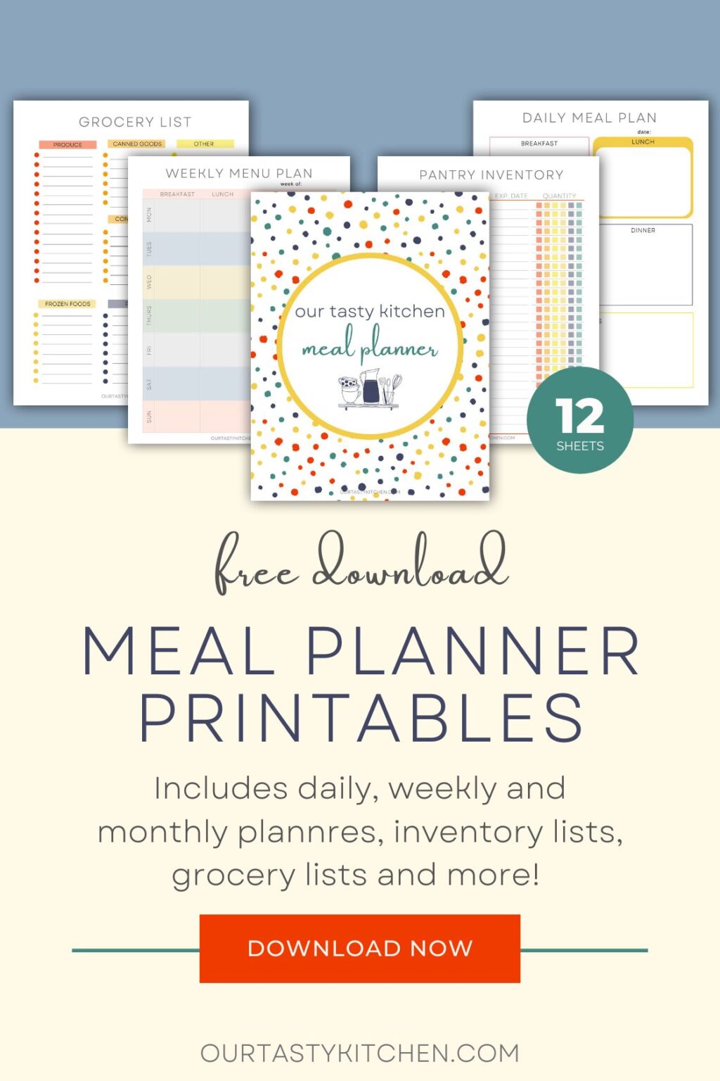 FREE Meal Planning Printables - Our Tasty Kitchen