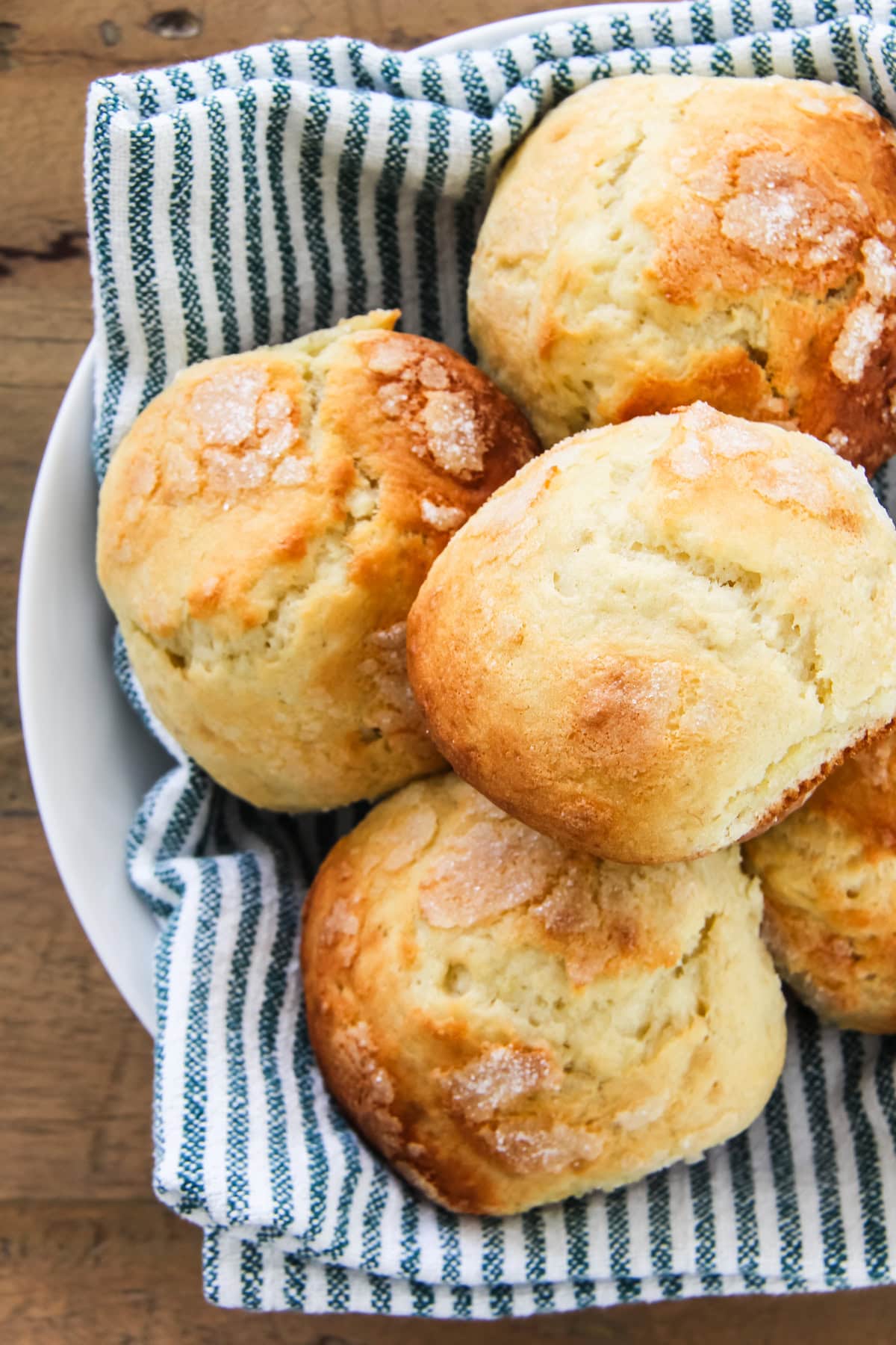 a bowl of banana buttermilk muffins